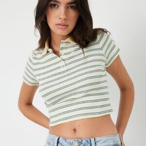 LEVI'S Jenni Cropped Polo Top, Size XXL